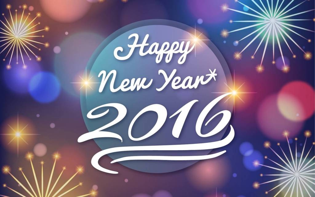 Happy New Year 2016 Beautiful Greeting Wallpaper For Your Family