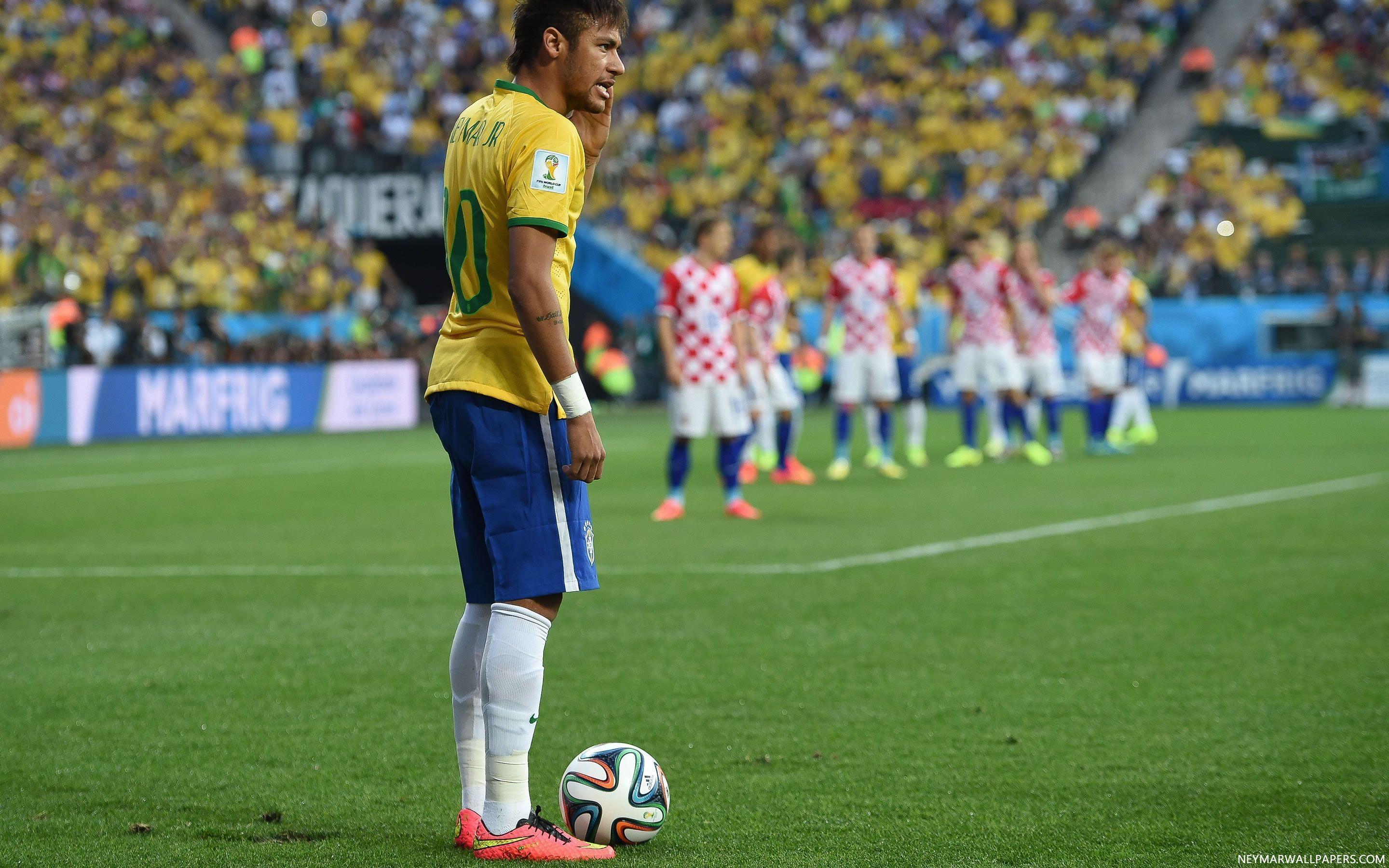 Neymar in Brazil vs Croatia World Cup 2014