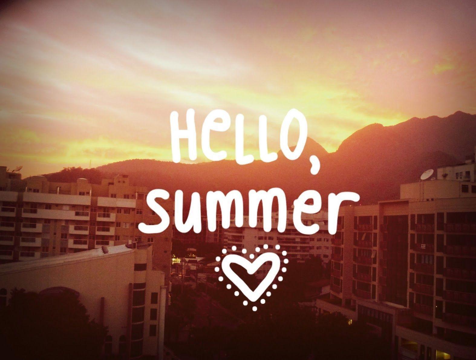 Hello summer HD free wallpaper with love