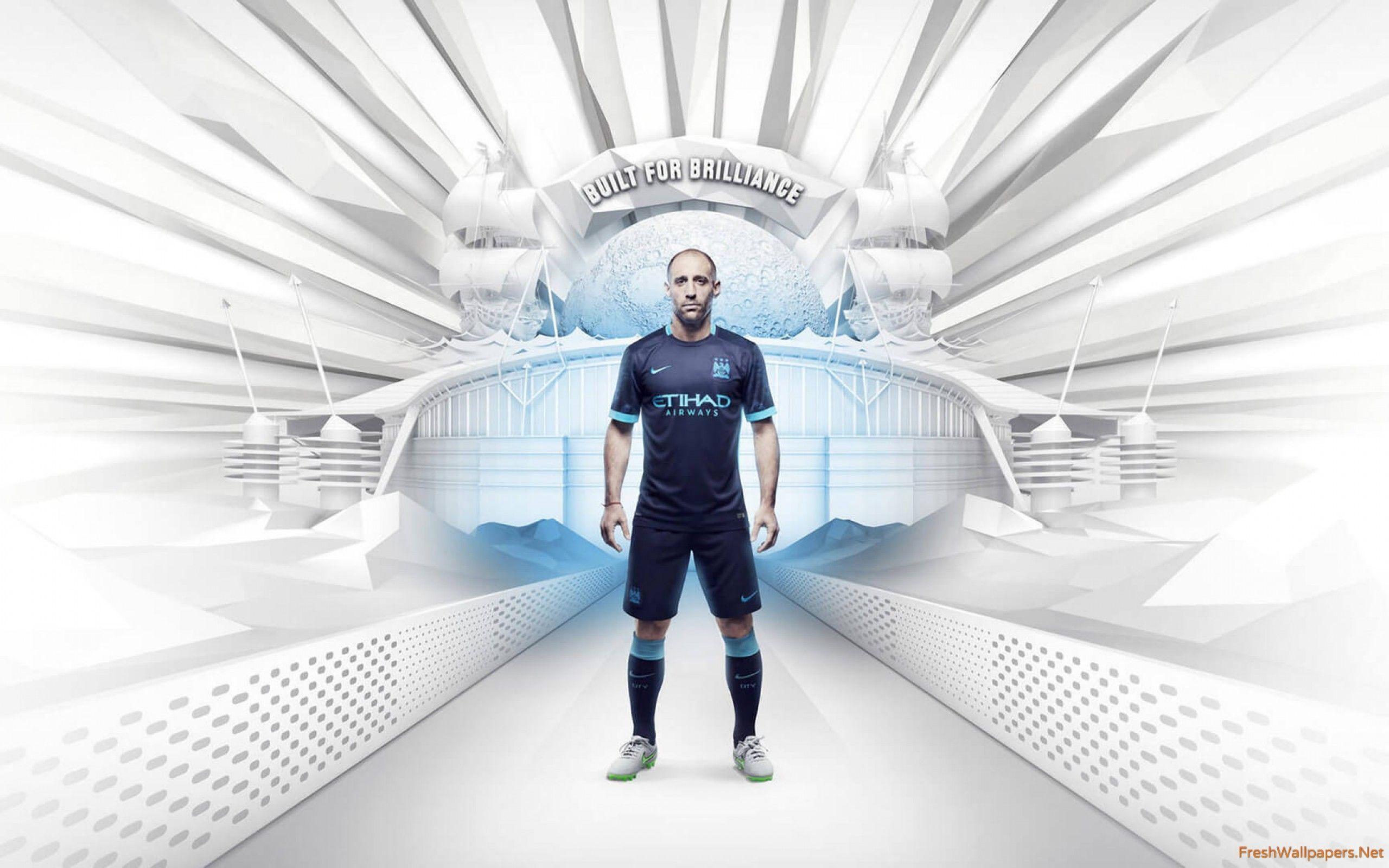 Pablo Zabaleta Manchester City FC 2015 16 Nike Away Kit Wallpaper
