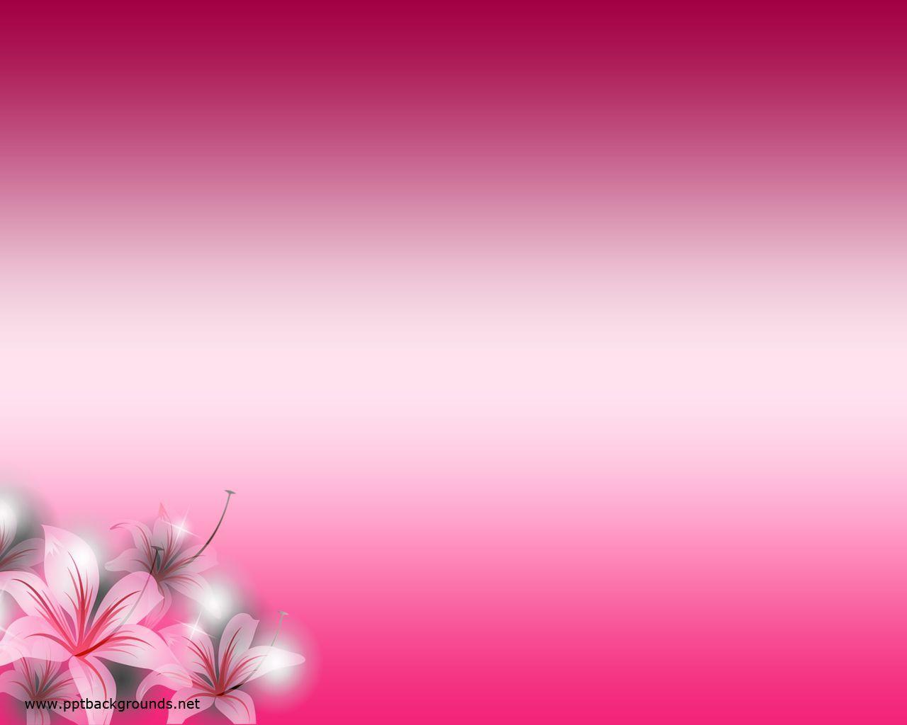 Free Pink Flowers Background For PowerPoint PPT