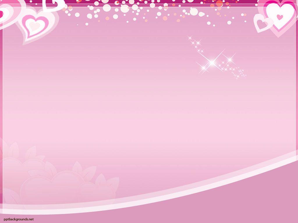 Free Pink Love Theme Background For PowerPoint PPT