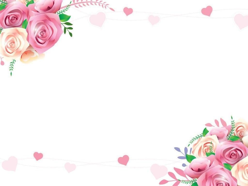Real Roses for Wedding PPT Background PPT Frames