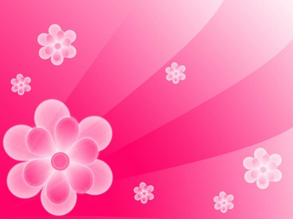 Free Simple Abstract Pink Flower Background For PowerPoint