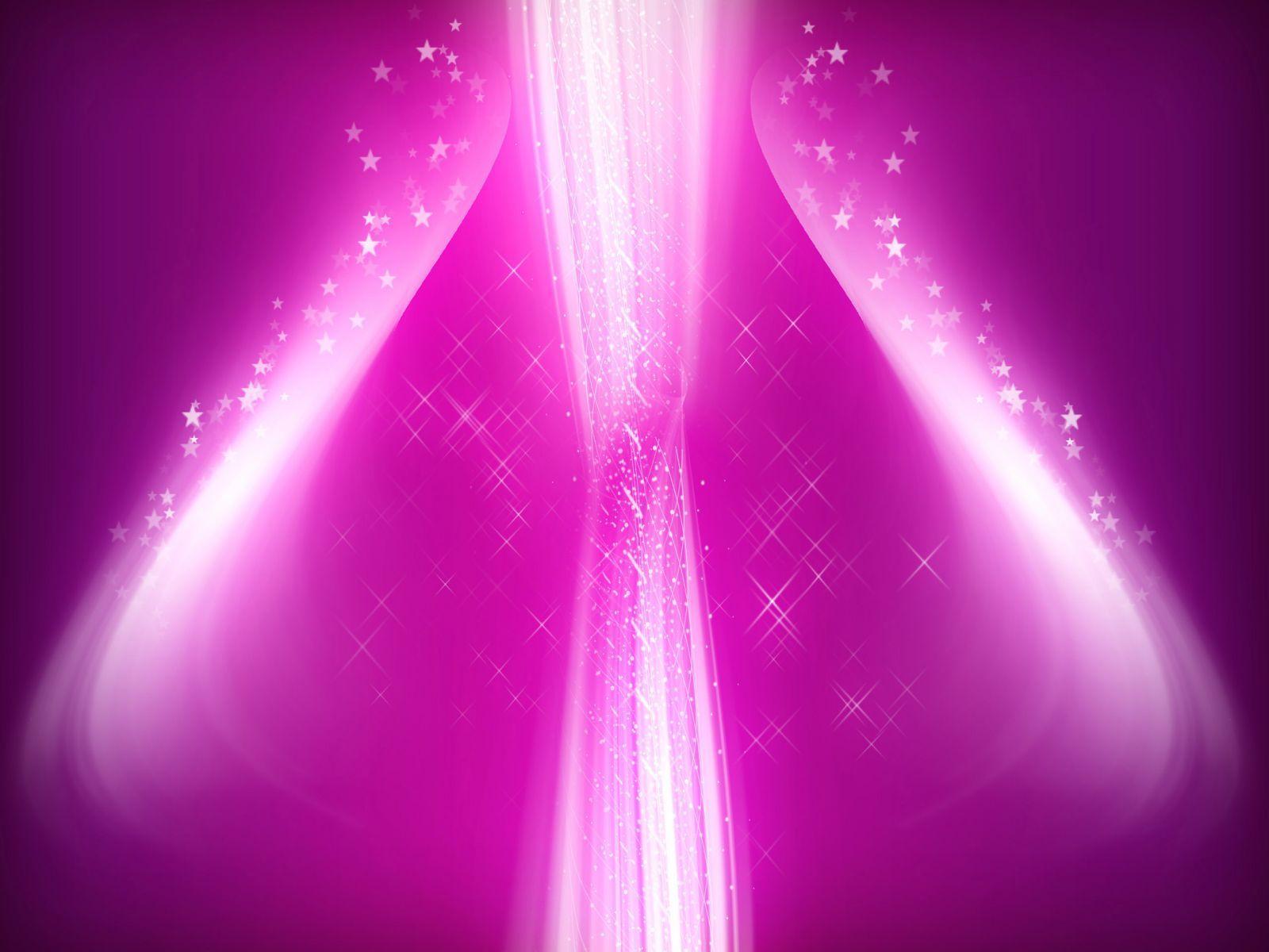 Free Pink Color Star Light Background For PowerPoint
