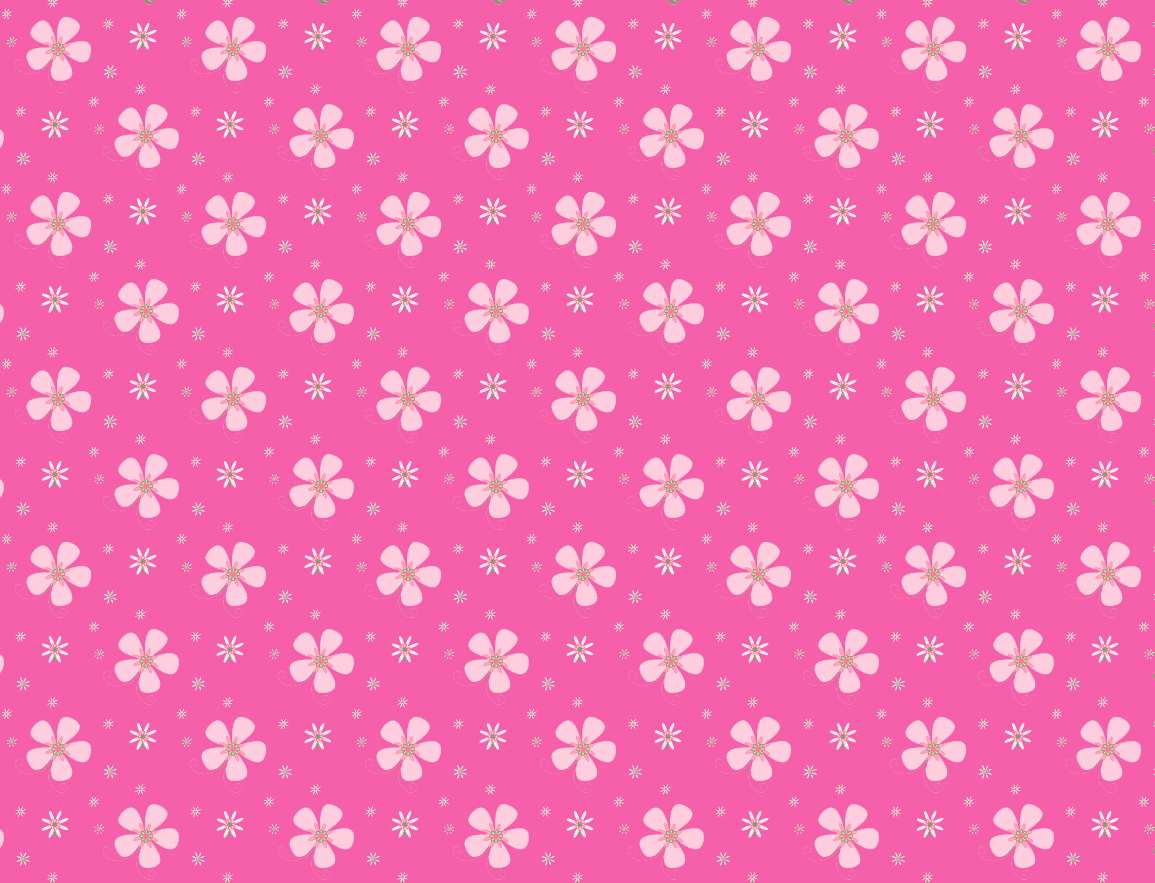Free Beautiful Pattern Pink Flowers Background For PowerPoint