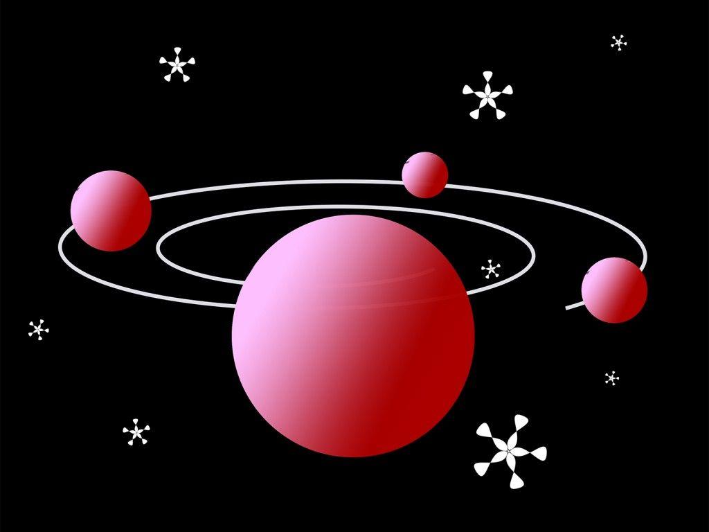 Red Solar System PPT Background PPT Frames Background