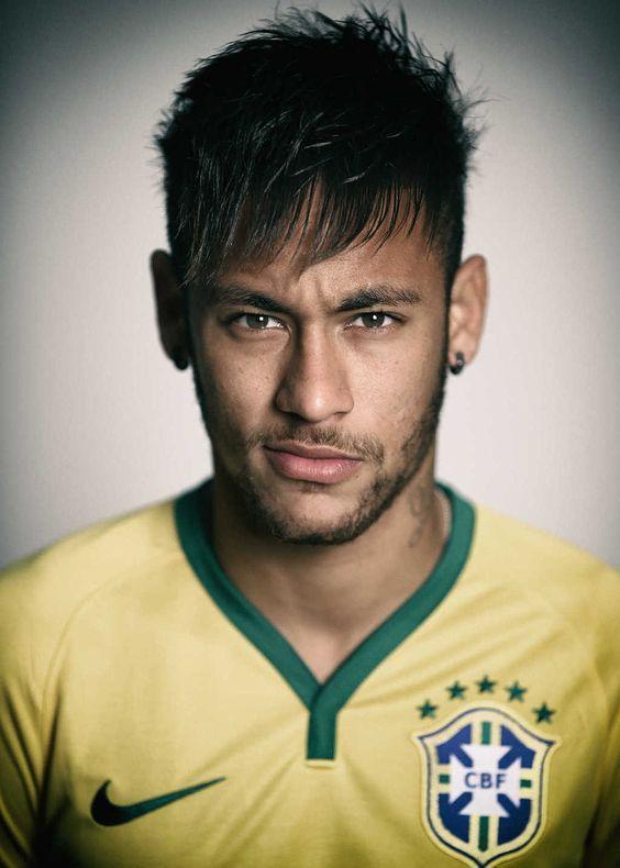 Neymar of Brazil poses during the official FIFA World Cup 2014