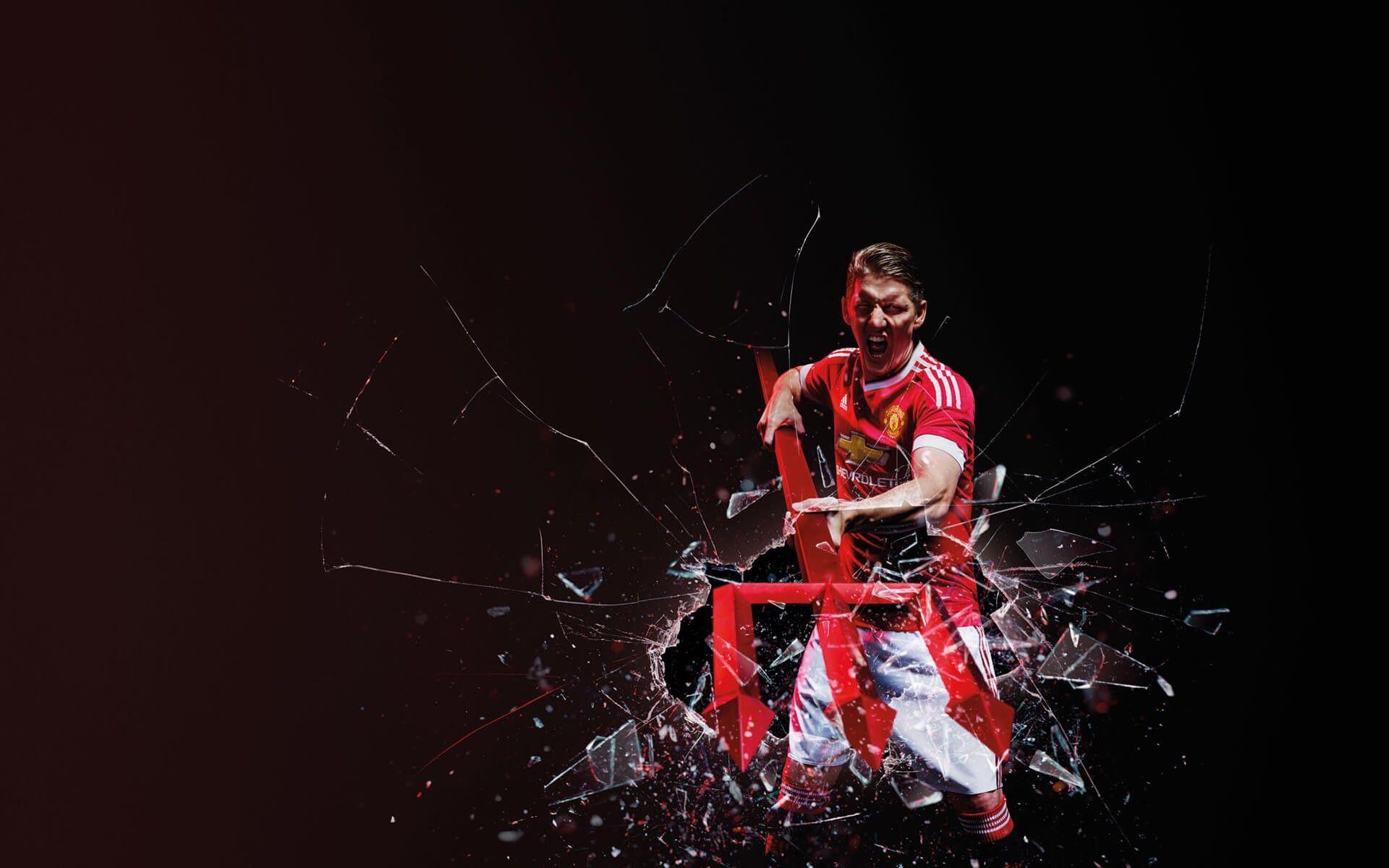 Bastian Schweinsteiger 2015 2016 Man Utd Adidas Home Kit HD