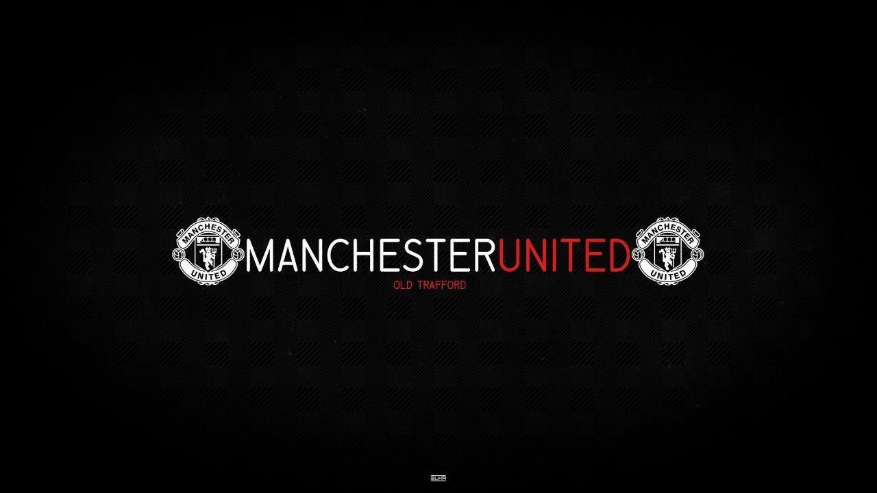 Beautiful Black And White Manchester United Logo Wallpaper Desktop