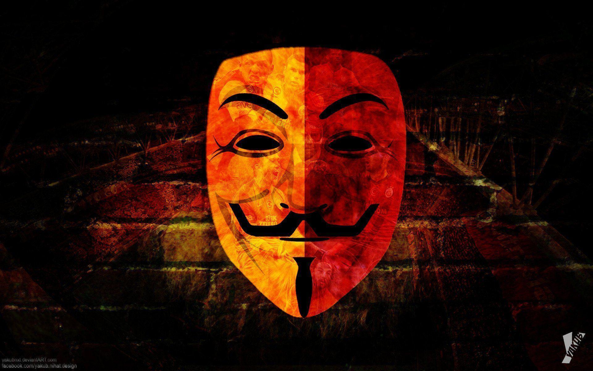 Galatasaray Anonymous Mask Wallpaper WallDevil free HD