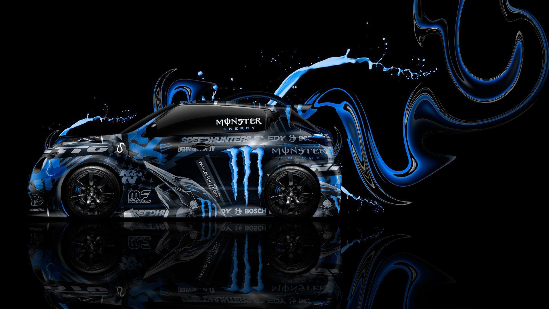 Blue Monster Energy Background Wallpaper, Brands Wallpaper