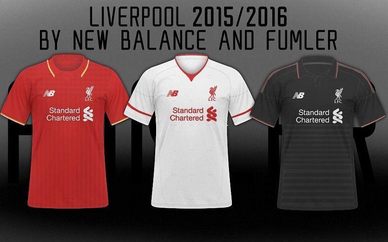 Download 1366x768 Liverpool FC 2015 2016 New Balance Home, Away