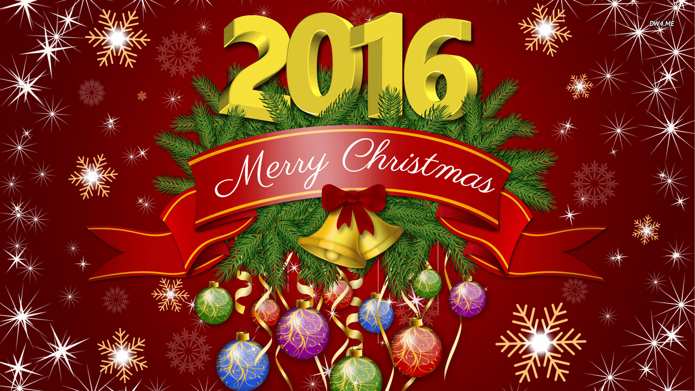 Merry Christmas 2016 Happy New Year Wallpaper