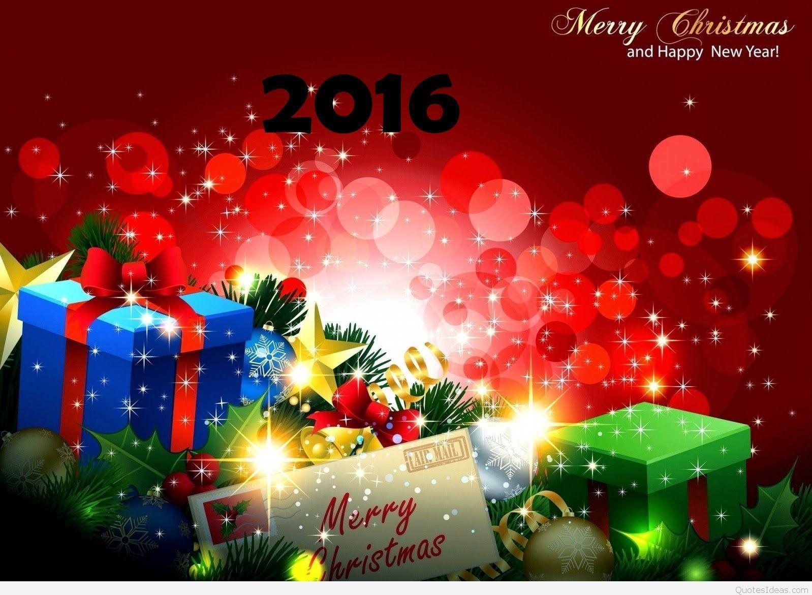 Wallpaper a Merry Christmas and a Hapyp new year wish 2016