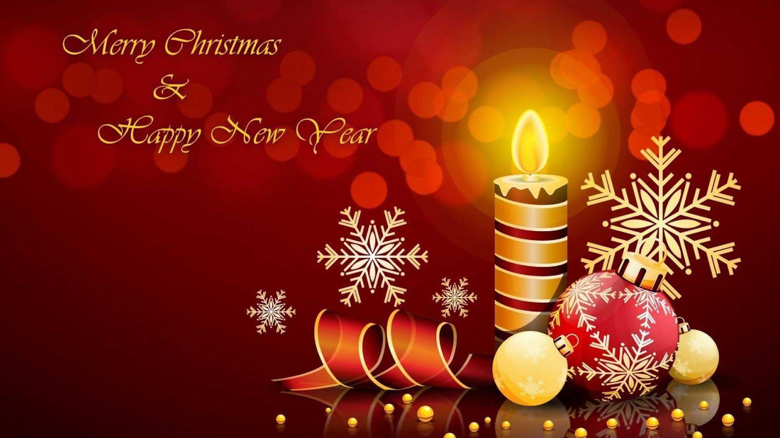 Merry Christmas & Happy New Year 2016 HD Wallpaper Image