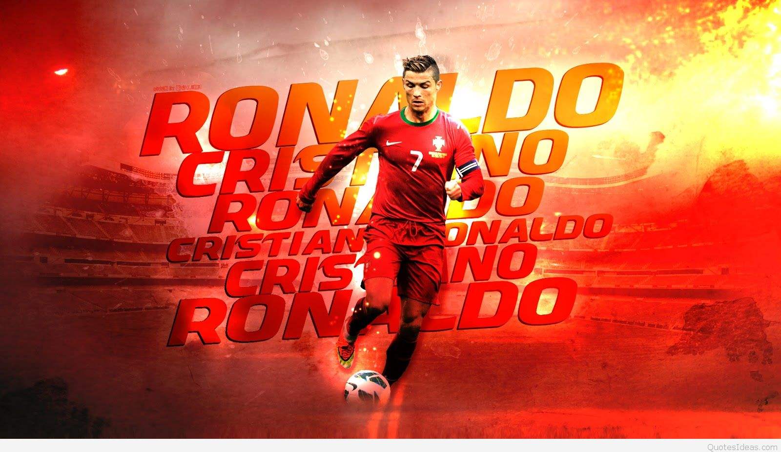 Cristiano Ronaldo Wallpaper Portugal Red Background