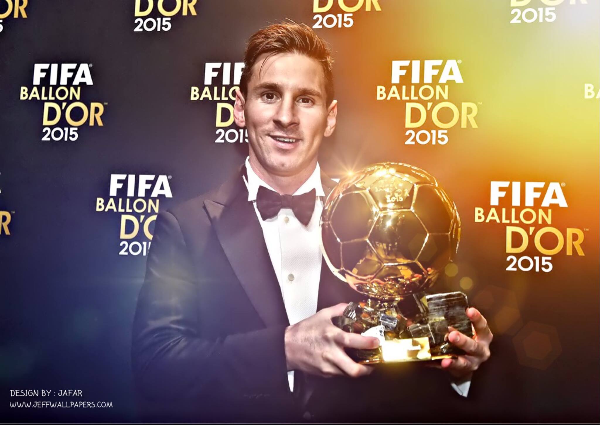 Lionel Messi FIFA Ballon d&;Or 2015 winner Wallpaper free desktop