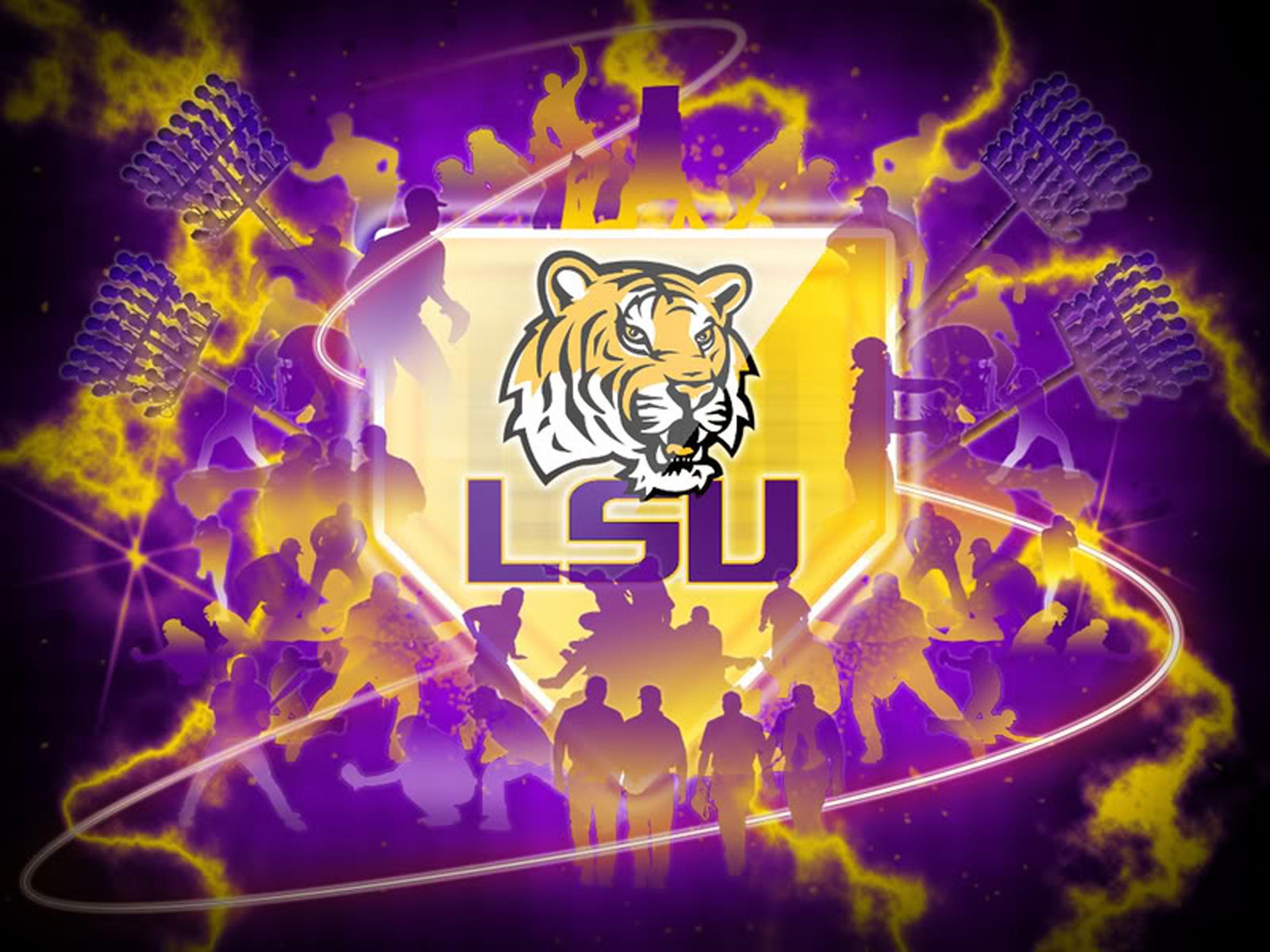 Fire LSU Tigers Fade Wallpaper HD and screensaver