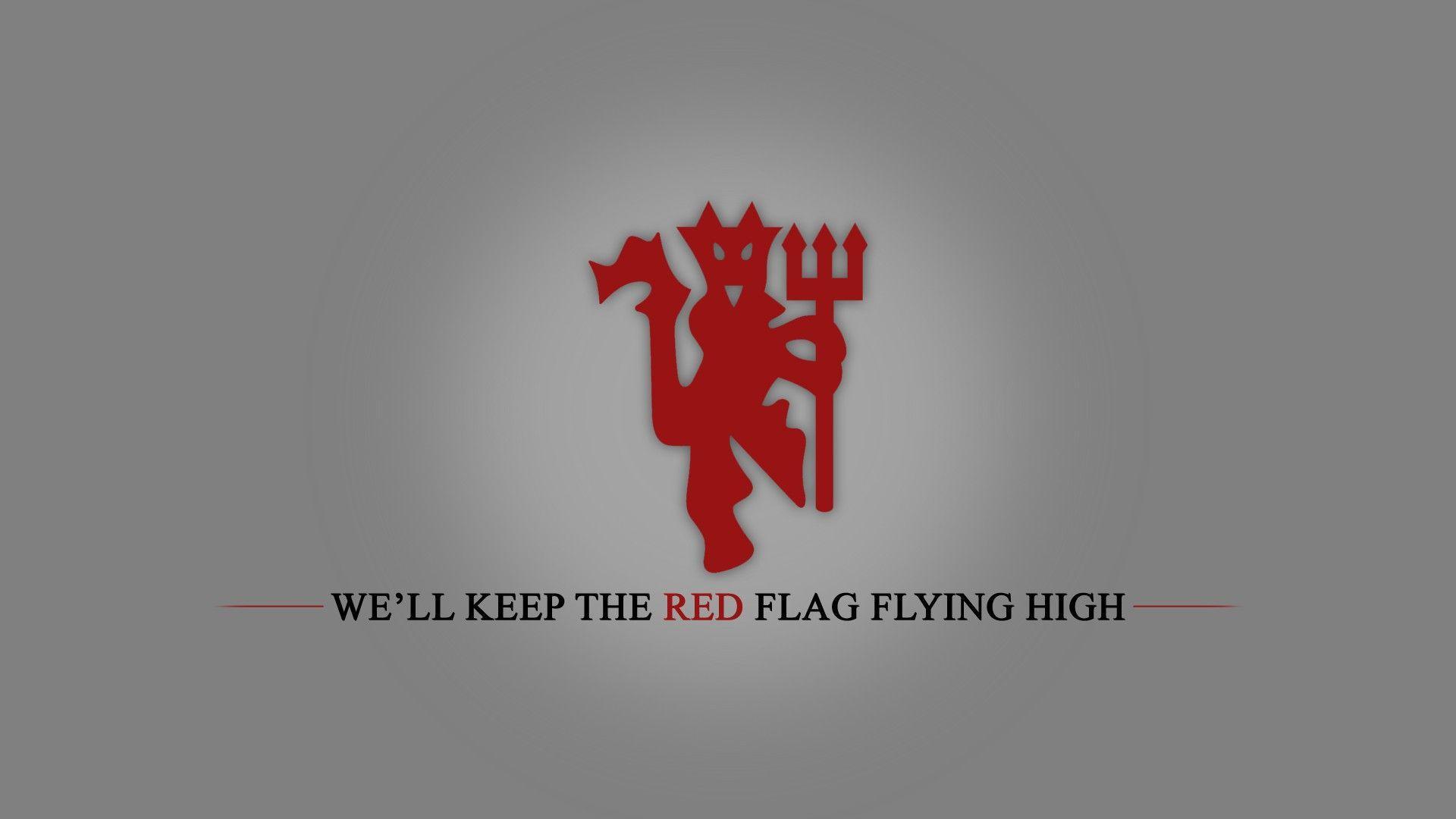 Simple Red Devil Manchester United Wallpaper Wallpaper