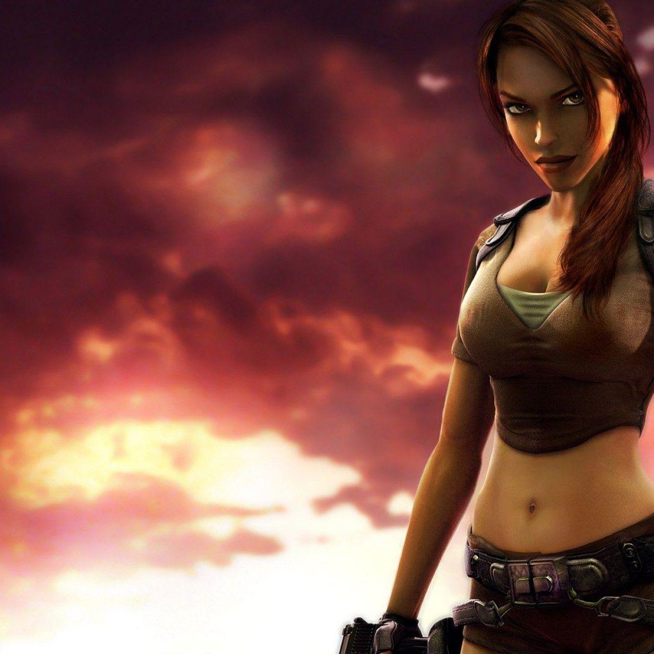 Beautiful Girl Lara Croft In Tomb Raider Game Wallpaper Desktop