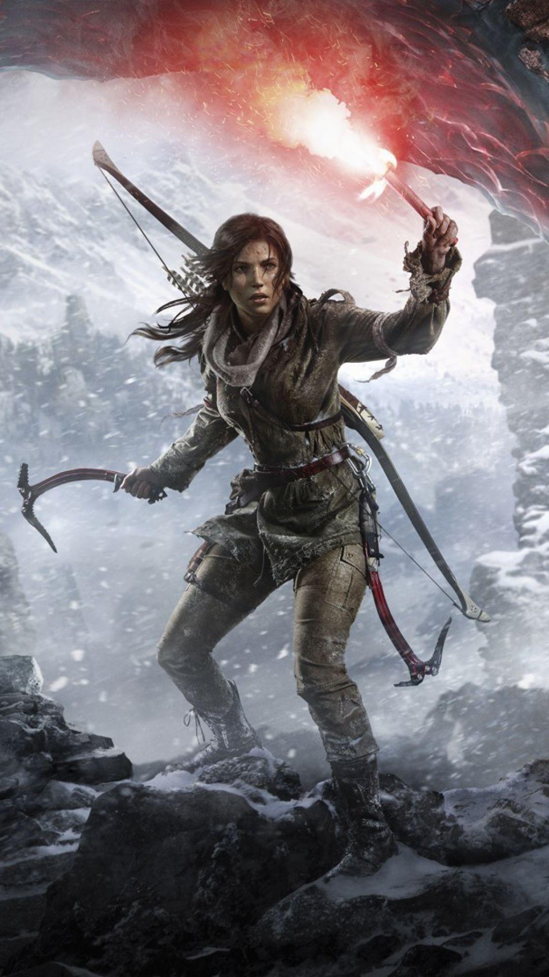 HD Background Rise Of The Tomb Raider Lara Croft Girl Game Snow