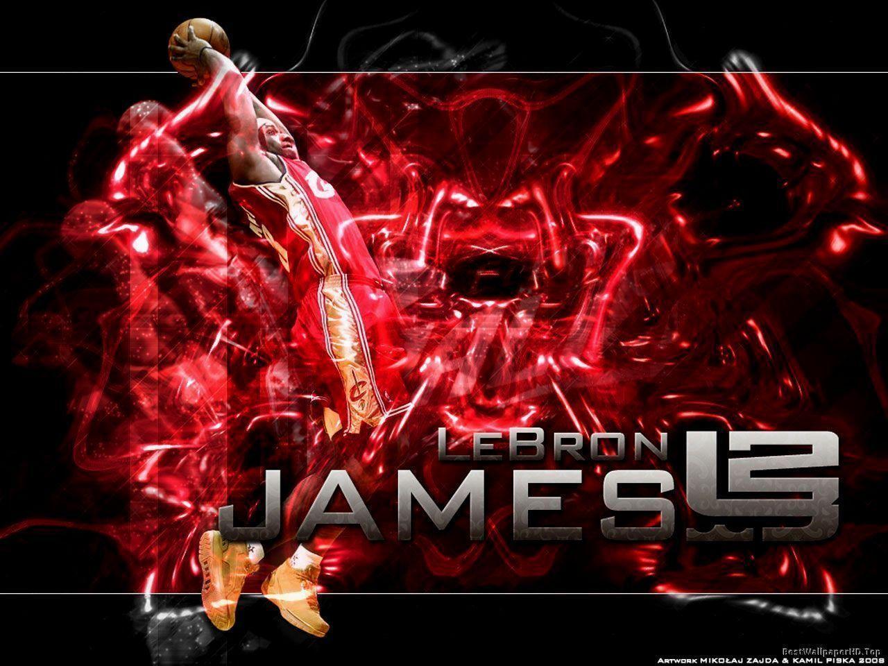 Lebron James Picture On Miami Heat