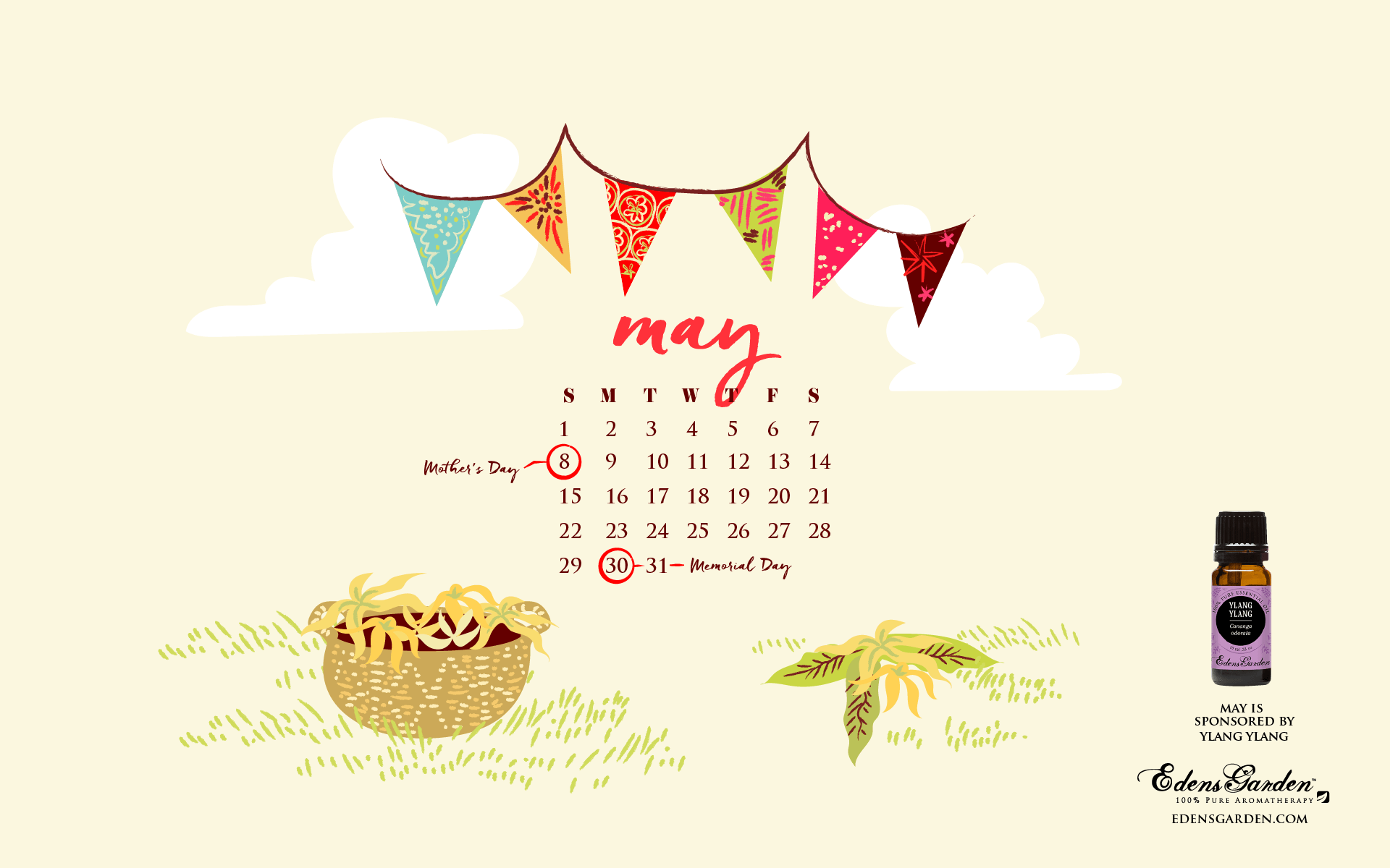 Freebie: May 2016 Desktop Wallpaper Calendar