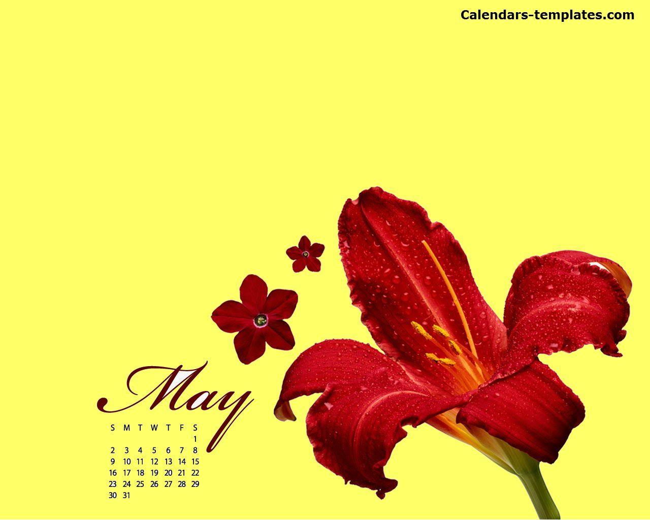 May 2016 Calendar Wallpaper