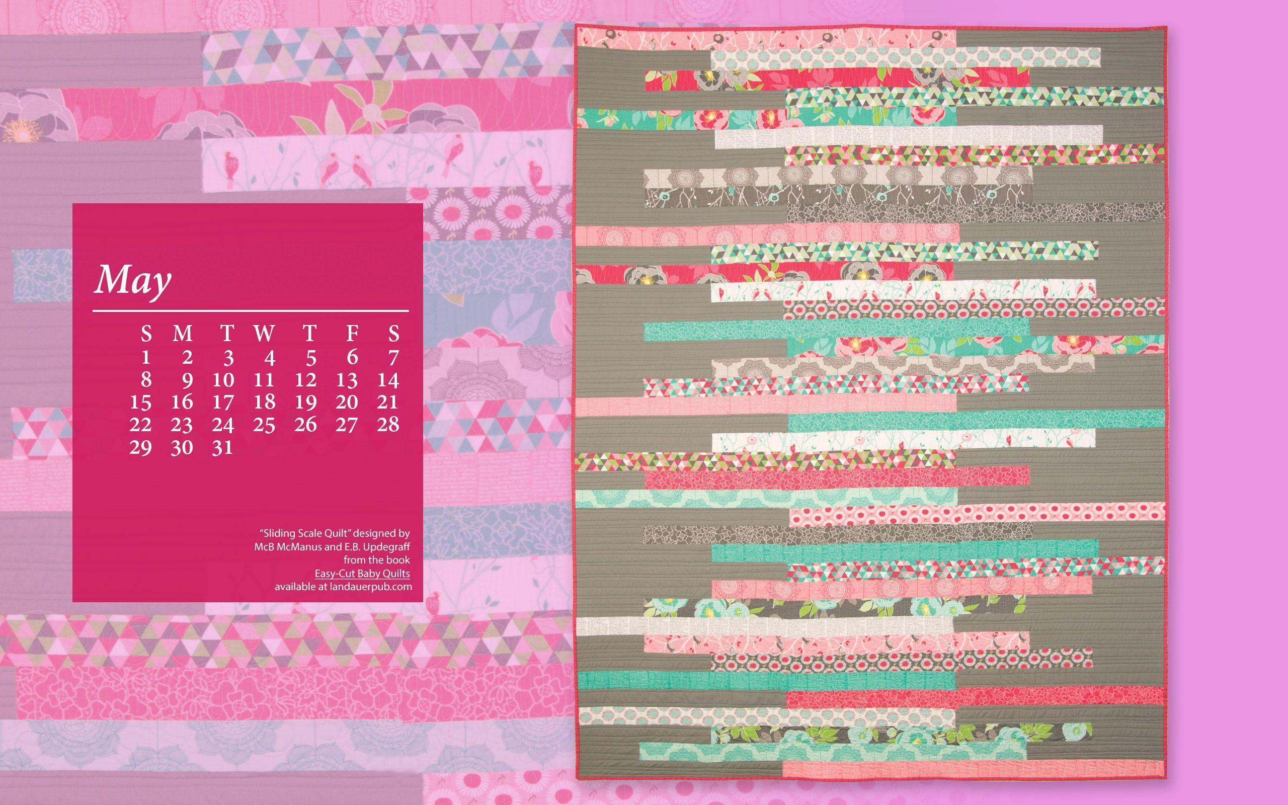 Free Quilt Calendar Computer Wallpaper: May 2016 Books