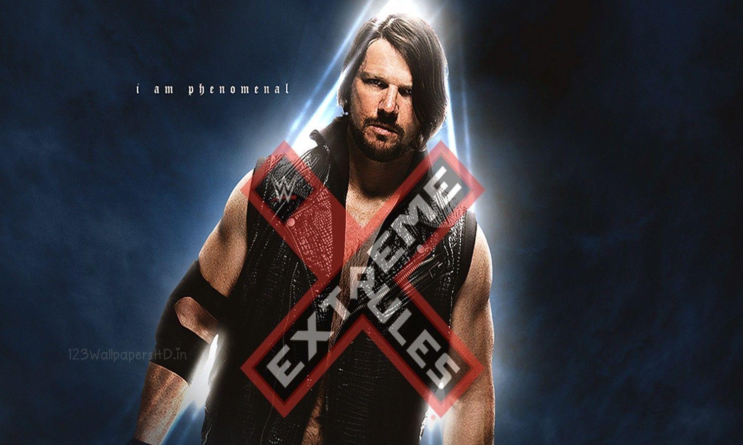 aj styles Extreme Rules 2016 poster HD Wallpaper