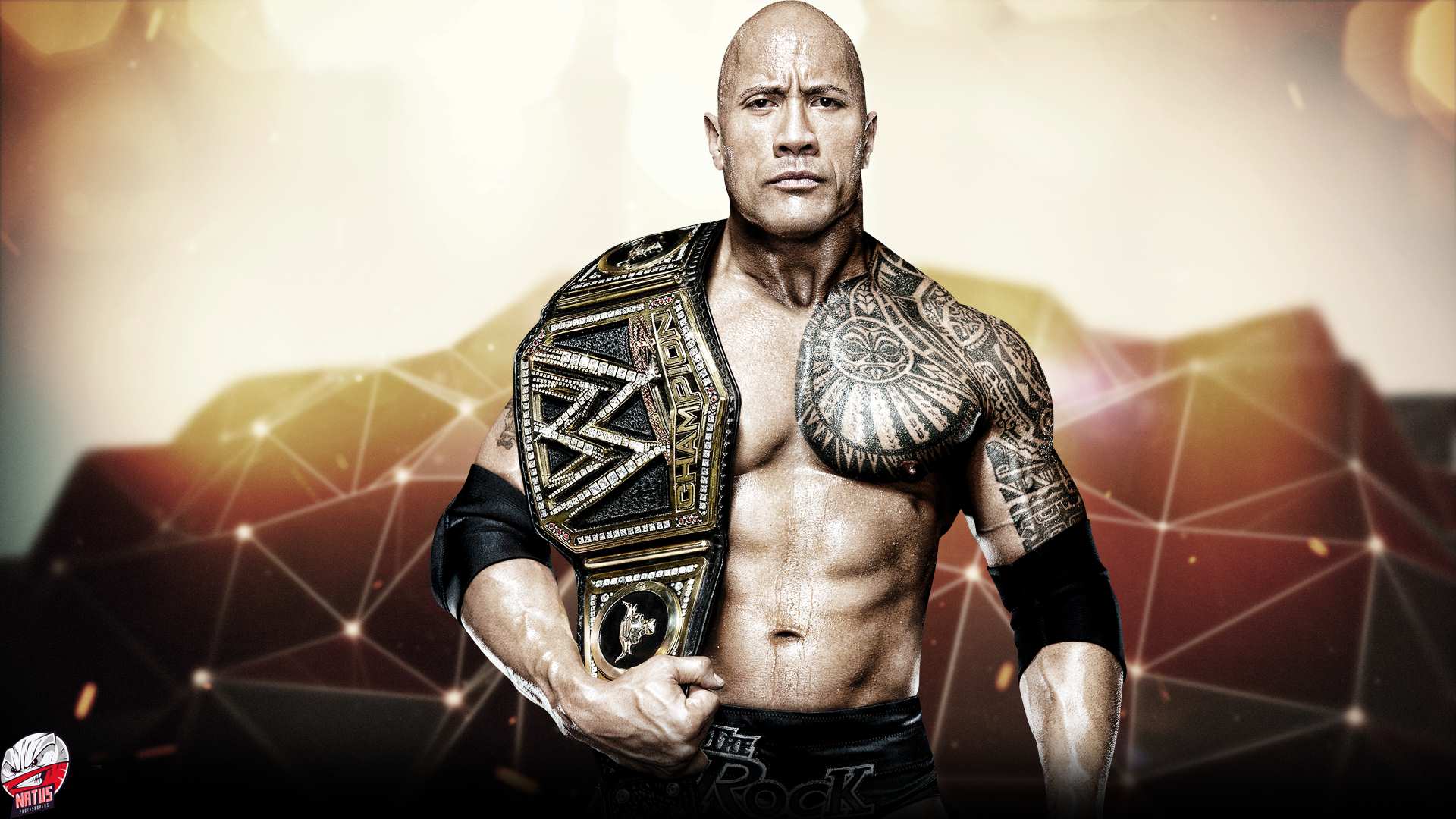 WWE The Rock Dwayne Johnson HD Wallpaper For Desktop