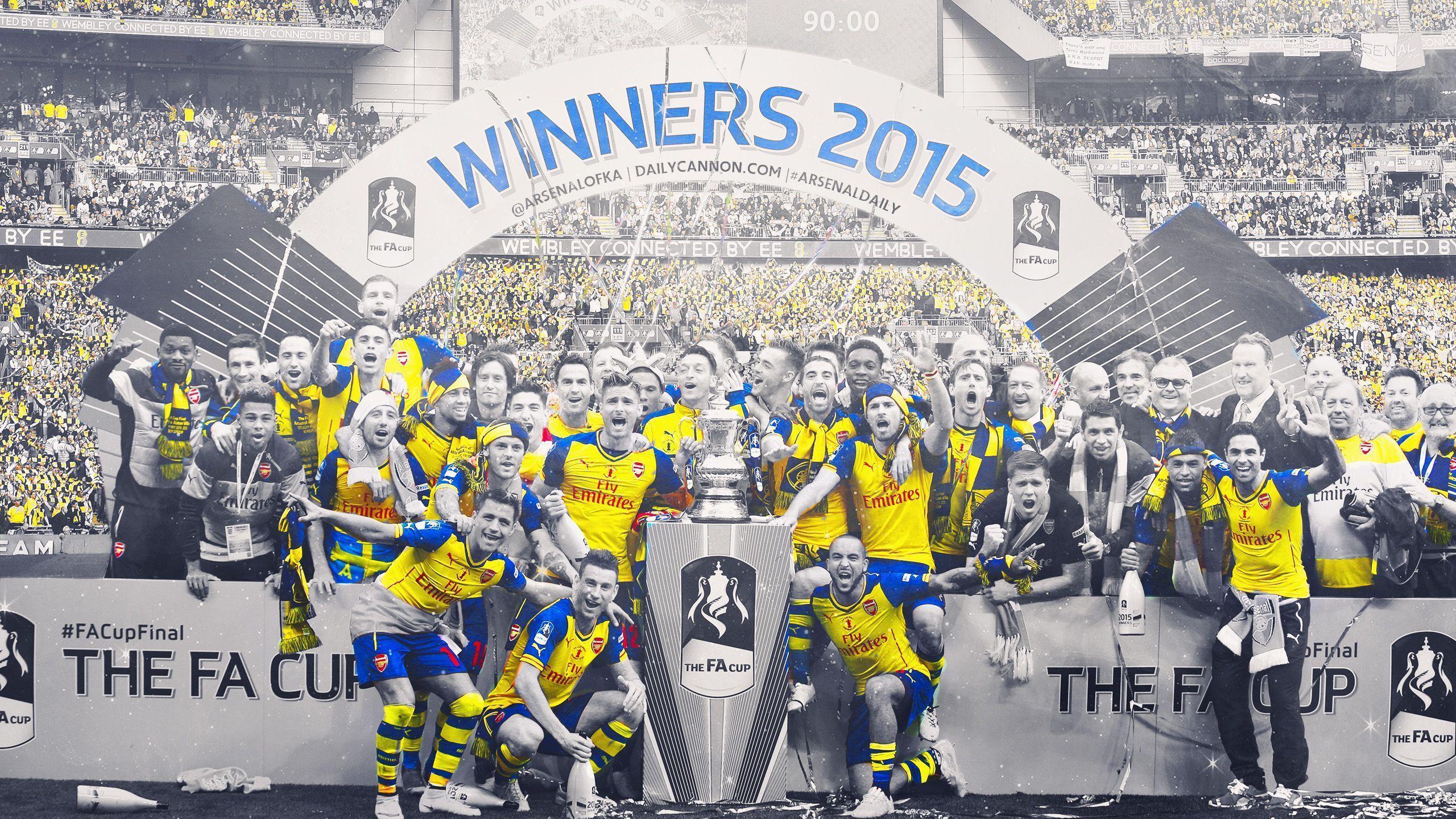 Exclusive Arsenal 2015 FA Cup Winners Wallpaper, header and cover