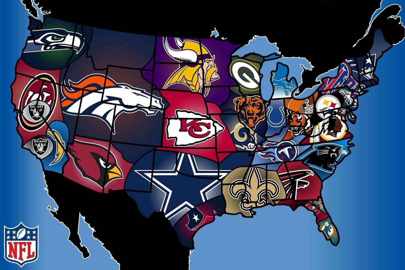 NFL Map Logo Teams wallpaper HD 2016 in Football