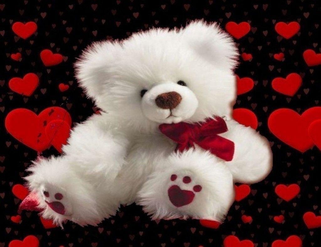 Bears: Teddy Bear Red Heart Cute Love Wallpaper Picture Free