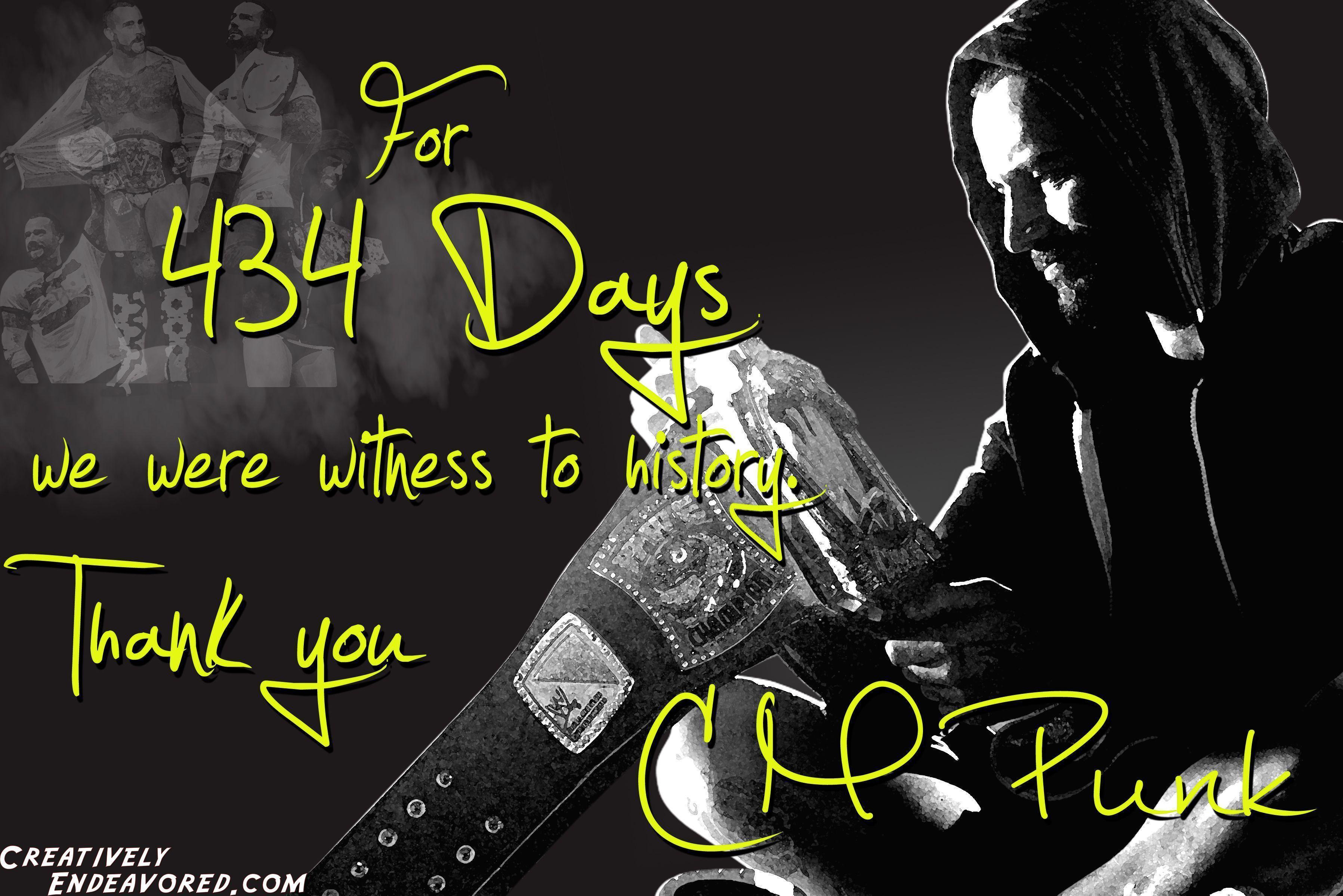 Wallpaper Wednesday: CM Punk “434” Wallpaper. Keep Calm & Watch
