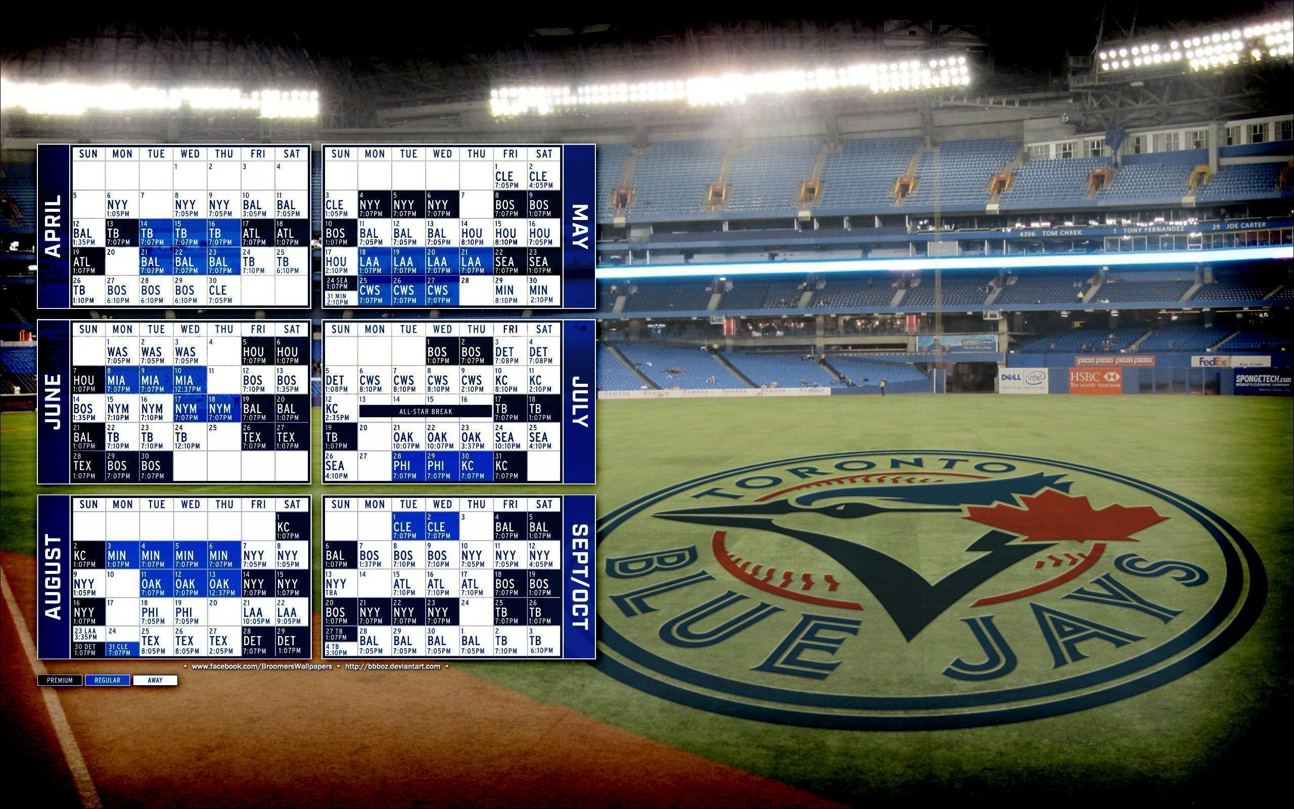 Toronto Blue Jays schedule Wallpaper 16x10