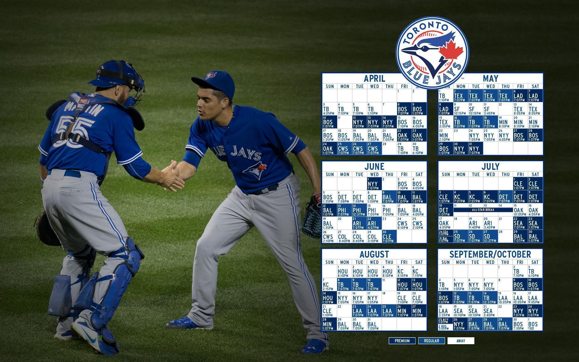 Russell Martin and Roberto Osuna Blue Jays 2016 Schedule Wallpaper