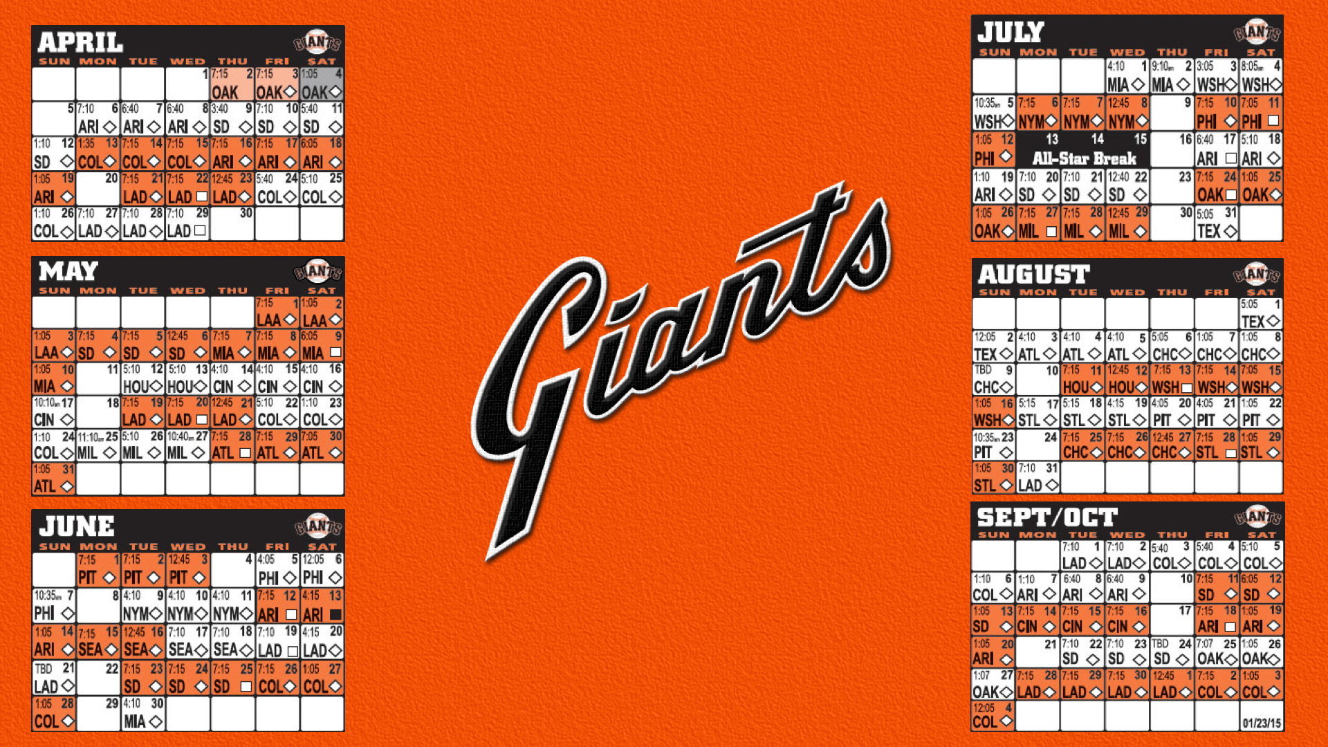 San Francisco Giants Schedule 2024 Printable