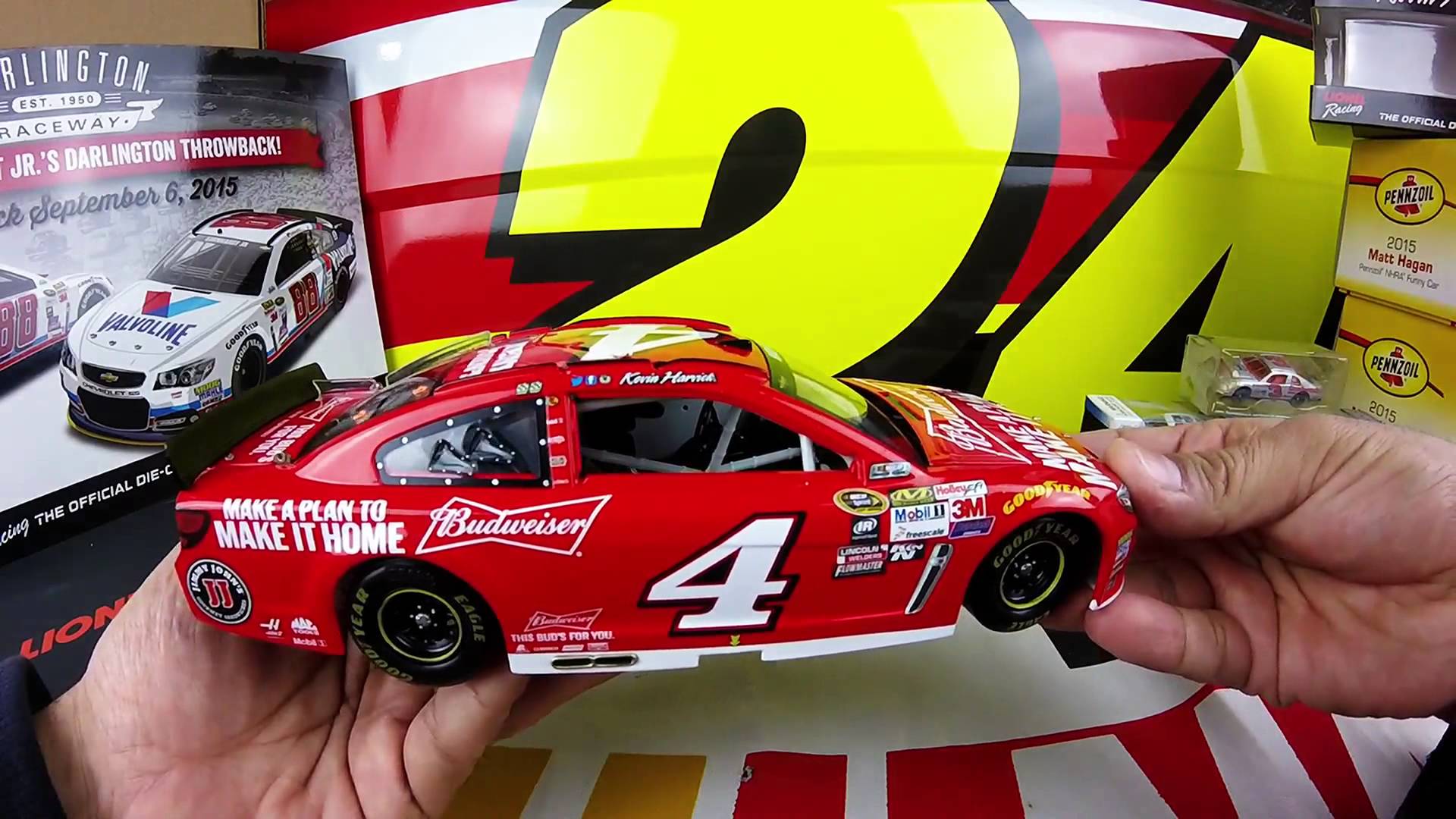 Unbxoing The 2015 Kevin Harvick Make A Plan 1 24 NASCAR Diecast