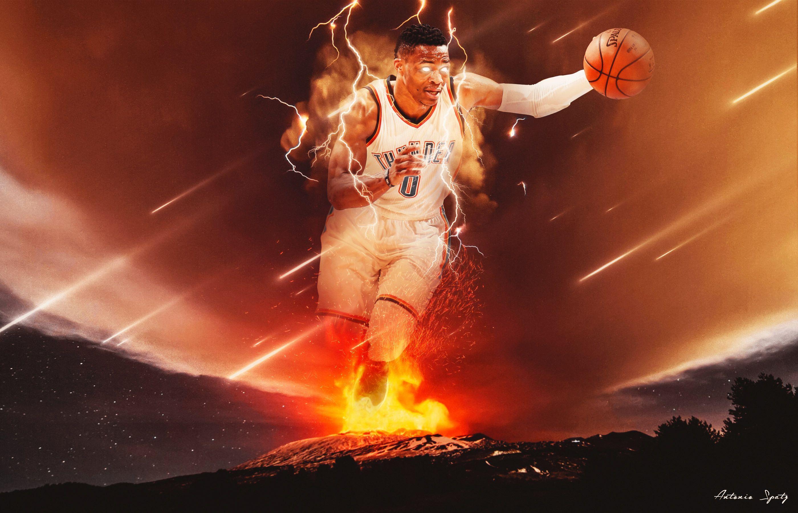 Russell Westbrook 2016 NBA Playoffs Wallpaper. Basketball