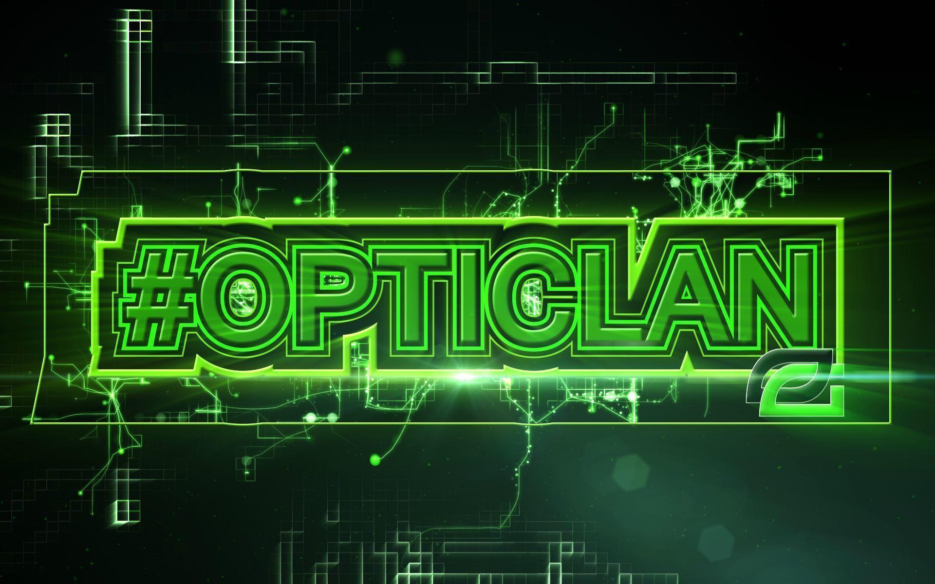 Optic Gaming Green Wall High Quality Resolution Wallpaper, Game