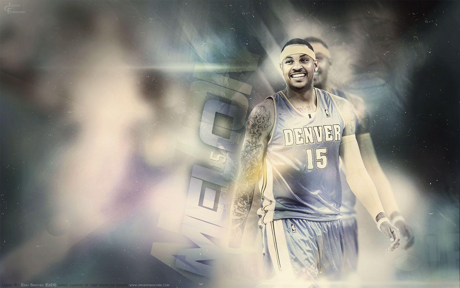 Melo Nuggets In Space Widescreen Wallpaper. Basketball Wallpaper