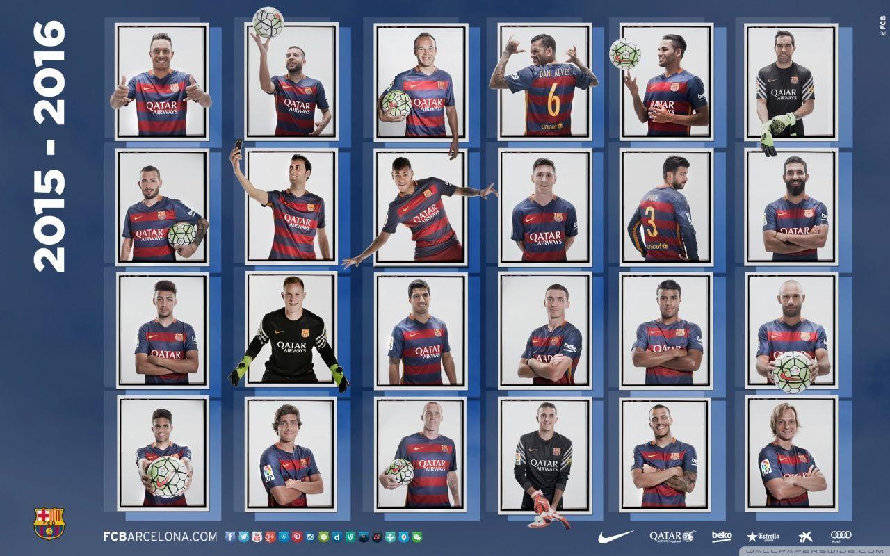 Barcelona Squad 15 16 Dekstop HD Desktop Wallpaper