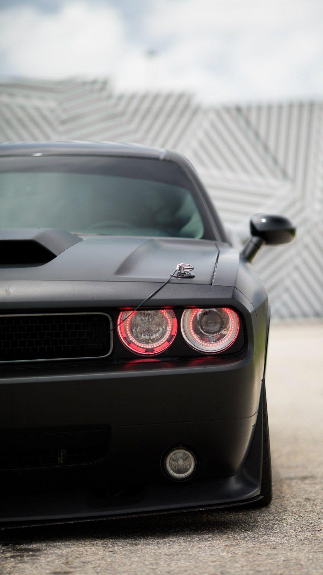 Mobile HD Wallpaper. DODGE CHALLENGER SRT8 BLACK 1080X1920