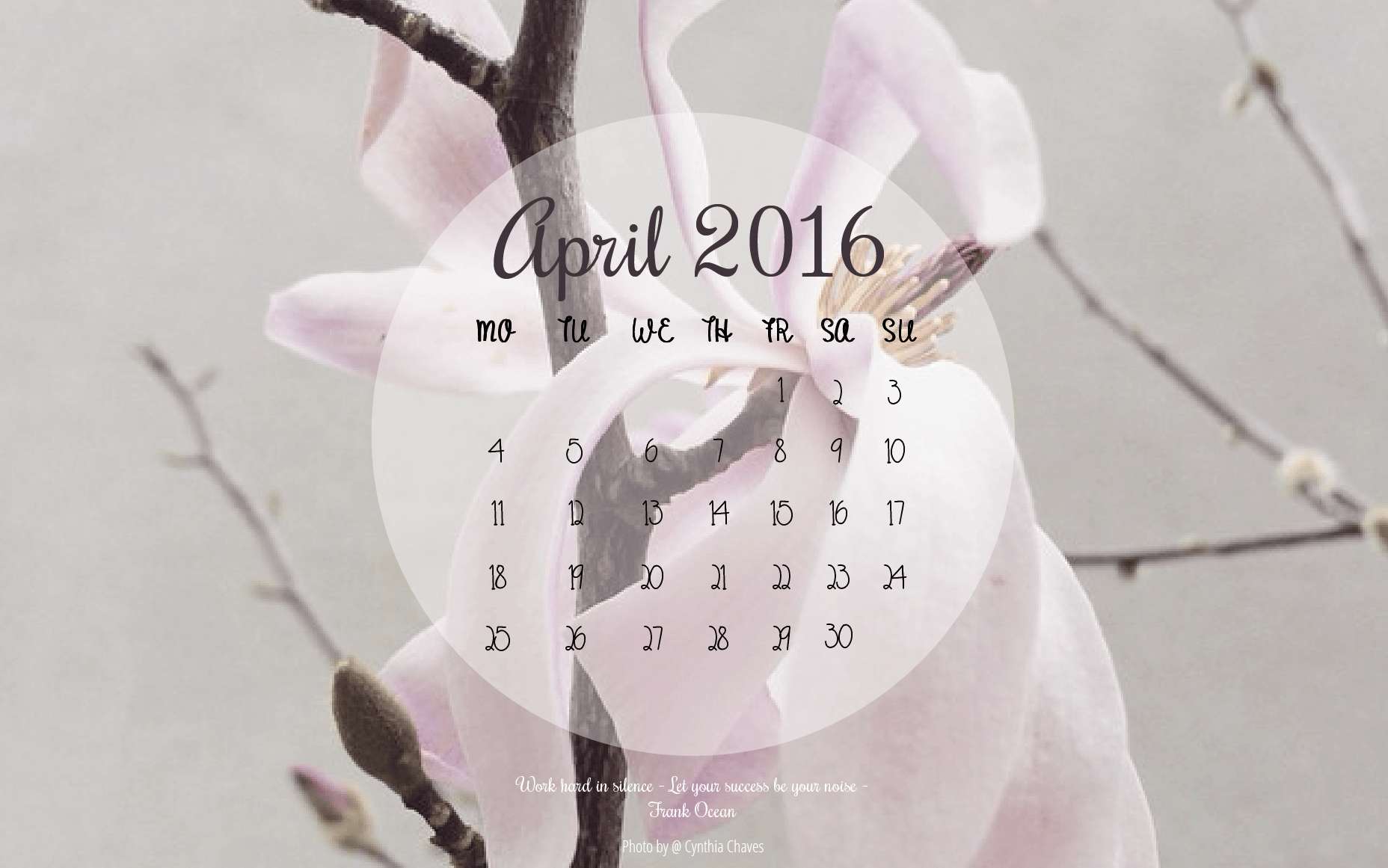 Desktop Wallpapers Calendar April 2016  Wallpaper Cave