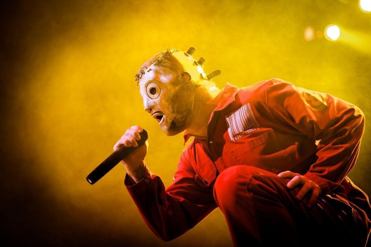 Wallpaper Slipknot Masks Microphone Corey Taylor Music Image