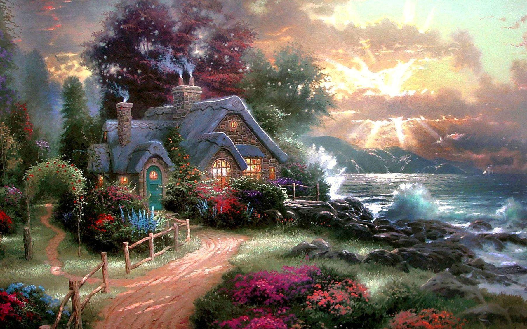 Beautiful, Cottage, Garden, Free, Desktop, Wallpaper, High