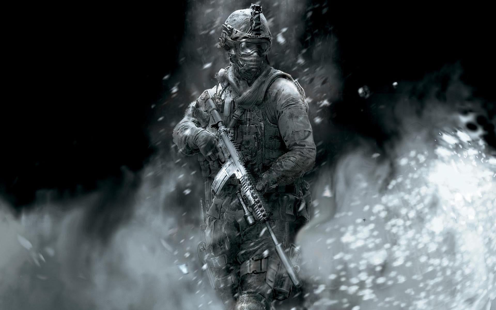 Black White Call Of Duty Ghost Wallpaper Wallpaper