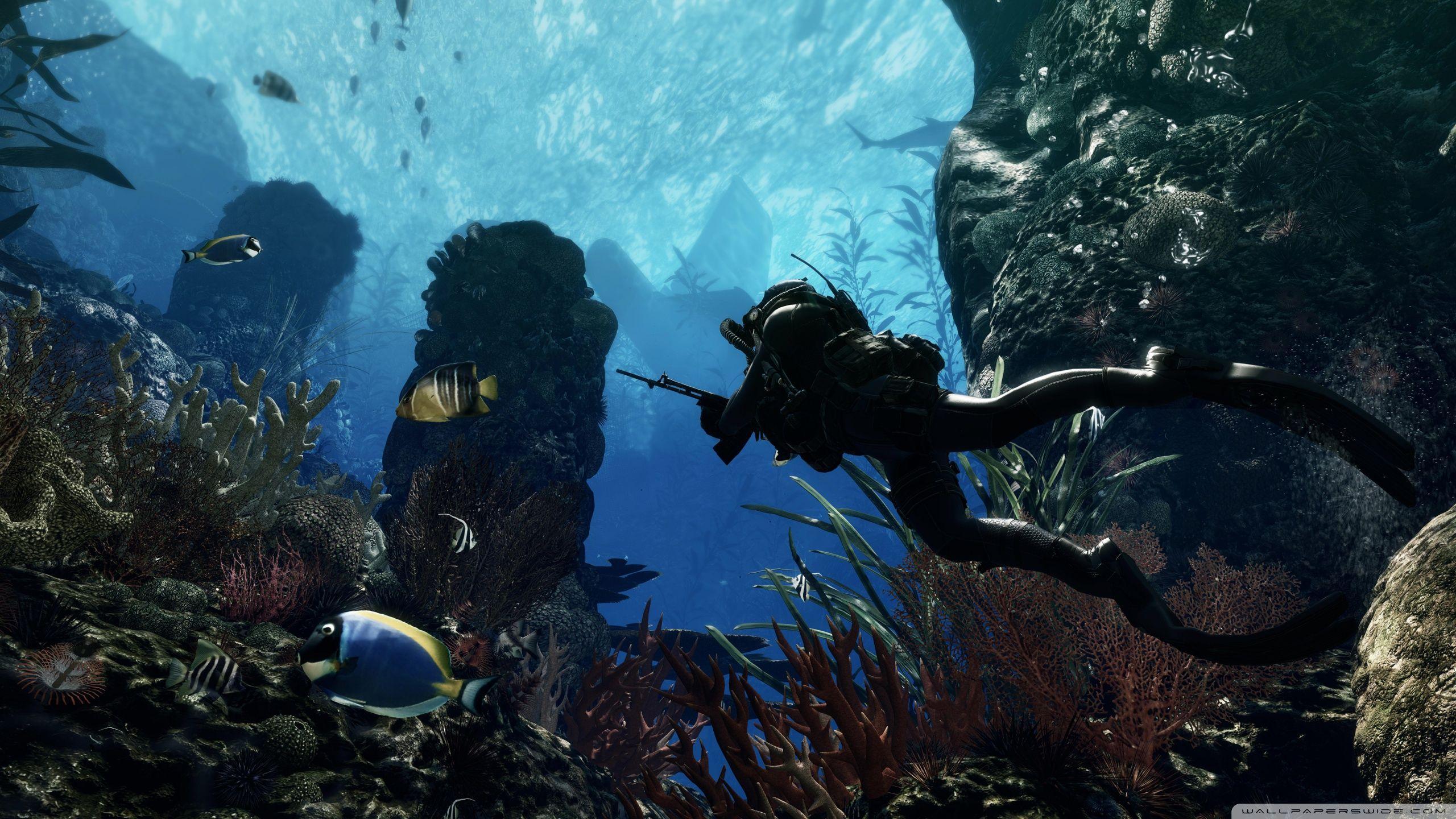 Call Of Duty Ghosts Underwater HD desktop wallpaper